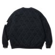 画像2: COOTIE PRODUCTIONS/Quilting Sweat Crew（Black/White）［キルティングスウェットクルー-23秋冬］ (2)