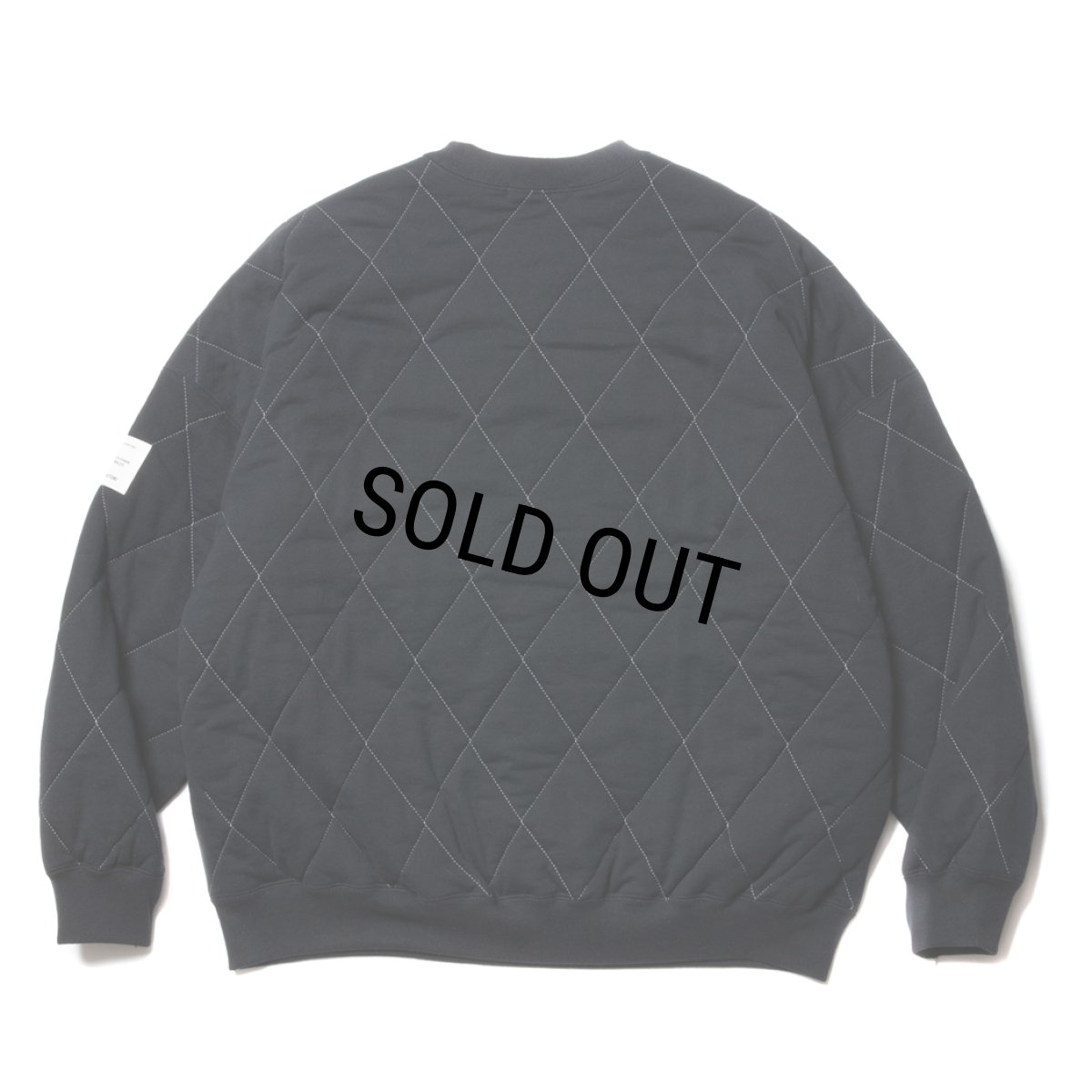 画像2: COOTIE PRODUCTIONS/Quilting Sweat Crew（Black/White）［キルティングスウェットクルー-23秋冬］ (2)