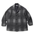 画像1: COOTIE PRODUCTIONS/Jacquard Check Wool Short Chester Coat（Black）［ジャガードチェックショートチェスターコート-23秋冬］ (1)