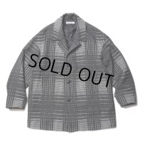COOTIE PRODUCTIONS/Jacquard Check Wool Short Chester Coat（Black）［ジャガードチェックショートチェスターコート-23秋冬］