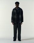 画像5: COOTIE PRODUCTIONS/Jacquard Check Wool Short Chester Coat（Black）［ジャガードチェックショートチェスターコート-23秋冬］