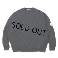 COOTIE PRODUCTIONS/Quilting Sweat Crew（Black/White）［キルティングスウェットクルー-23秋冬］