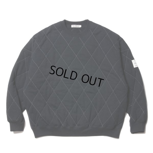 画像1: COOTIE PRODUCTIONS/Quilting Sweat Crew（Black/White）［キルティングスウェットクルー-23秋冬］