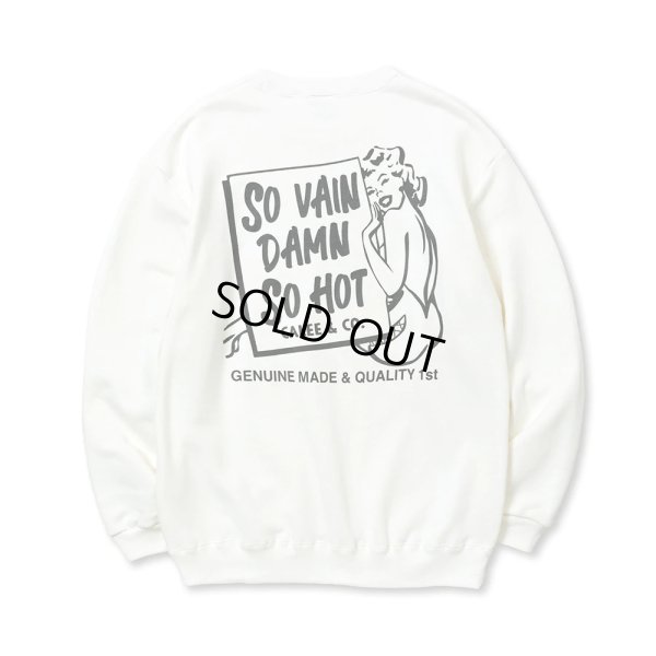 画像1: CALEE/SYNDICATE RETRO GIRL CREW NECK SW（WHITE）［クルーネックスウェット-23秋冬］