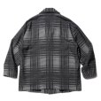 画像2: COOTIE PRODUCTIONS/Jacquard Check Wool Short Chester Coat（Black）［ジャガードチェックショートチェスターコート-23秋冬］ (2)