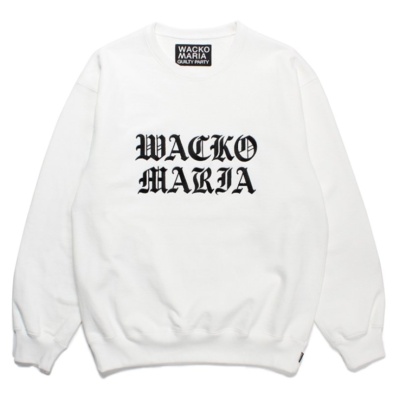画像1: WACKO MARIA/HEAVY WEIGHT CREW NECK SWEAT SHIRT（WHITE）［クルーネックスウェット-23秋冬］