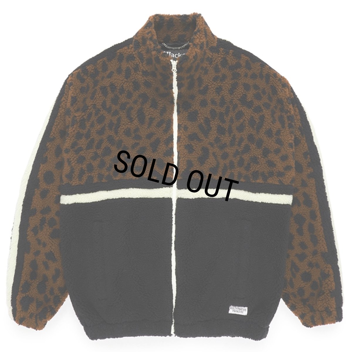 画像1: WACKO MARIA/LEOPARD BOA TRACK JACKET（BROWN）［レオパードボアトラックJKT-23秋冬］ (1)