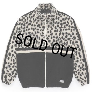 ワコマリア 23SS 新品タグ付き レオパード ベルベット トラック ジャケット WACKO MARIA/LEOPARD BOA TRACK JACKET(WHITE)[レオパード