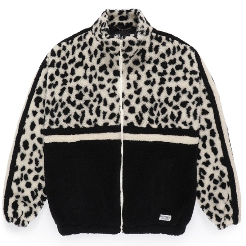 画像1: WACKO MARIA/LEOPARD BOA TRACK JACKET（WHITE）［レオパードボアトラックJKT-23秋冬］