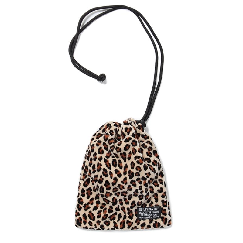 画像1: WACKO MARIA/LEOPARD VELOR SHOULDER PORCH（BEIGE）［ショルダーポーチ-23秋冬］