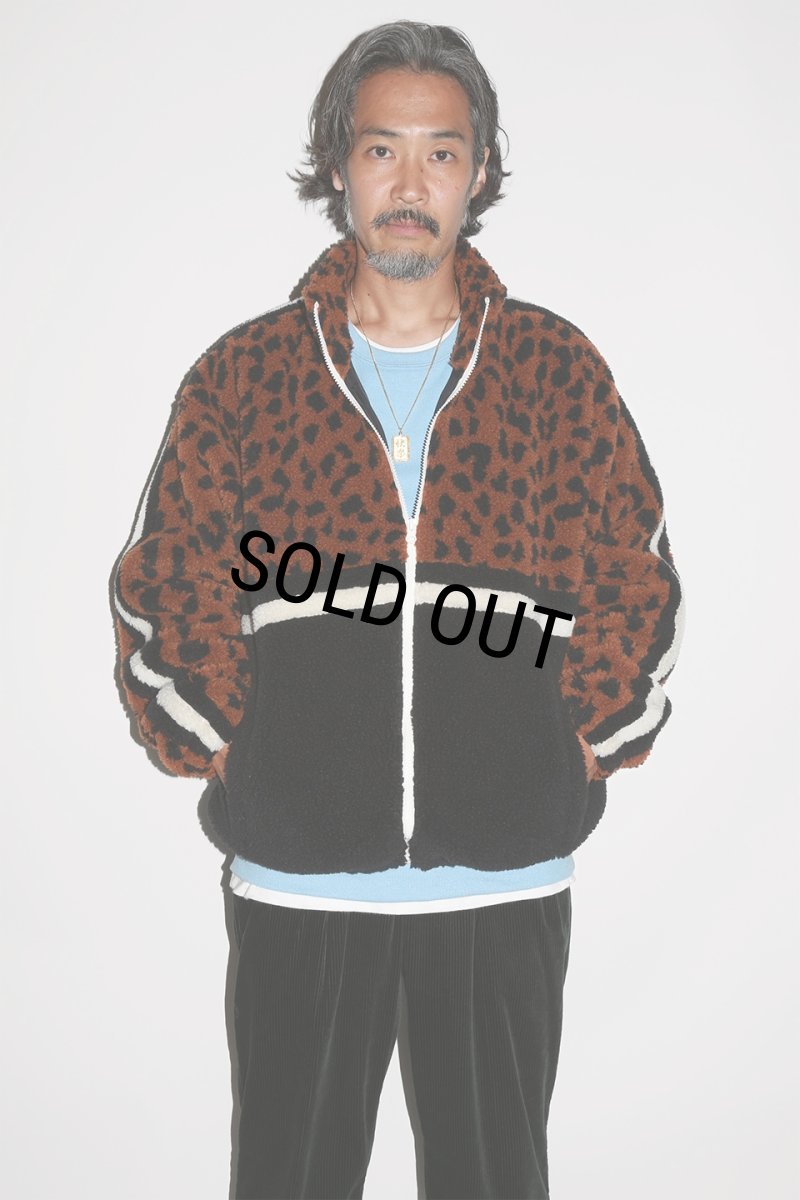 画像3: WACKO MARIA/LEOPARD BOA TRACK JACKET（BROWN）［レオパードボアトラックJKT-23秋冬］ (3)