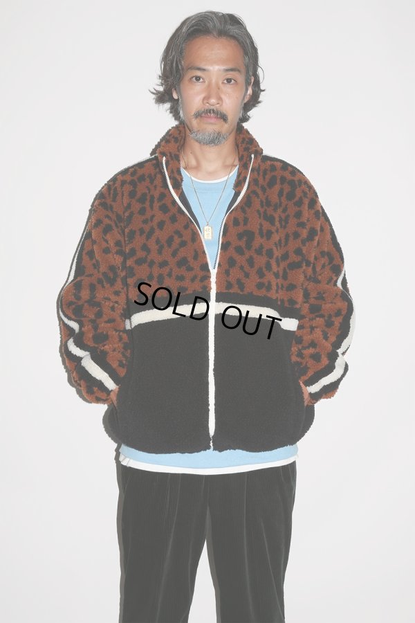 画像3: WACKO MARIA/LEOPARD BOA TRACK JACKET（BROWN）［レオパードボアトラックJKT-23秋冬］