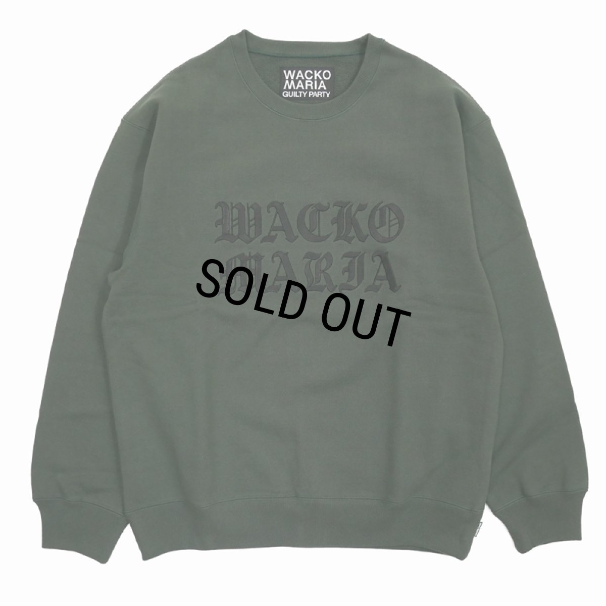 画像1: WACKO MARIA/HEAVY WEIGHT CREW NECK SWEAT SHIRT（GREEN）［クルーネックスウェット-23秋冬］ (1)