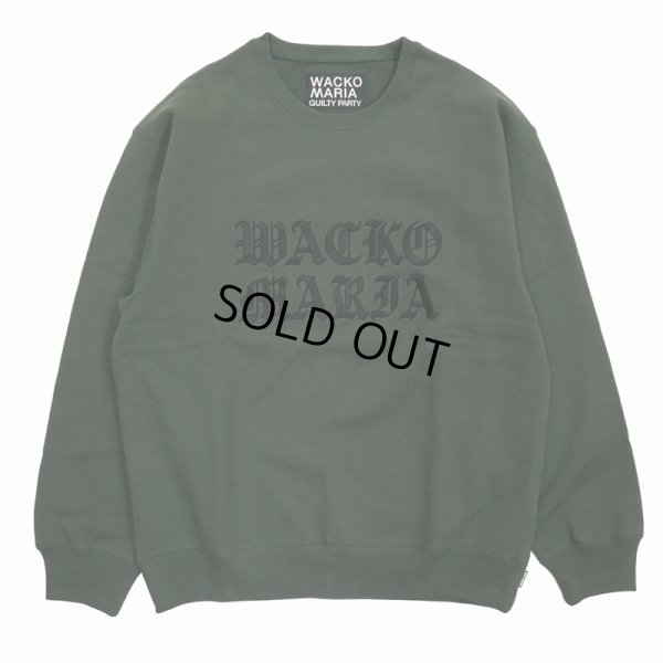 画像1: WACKO MARIA/HEAVY WEIGHT CREW NECK SWEAT SHIRT（GREEN）［クルーネックスウェット-23秋冬］