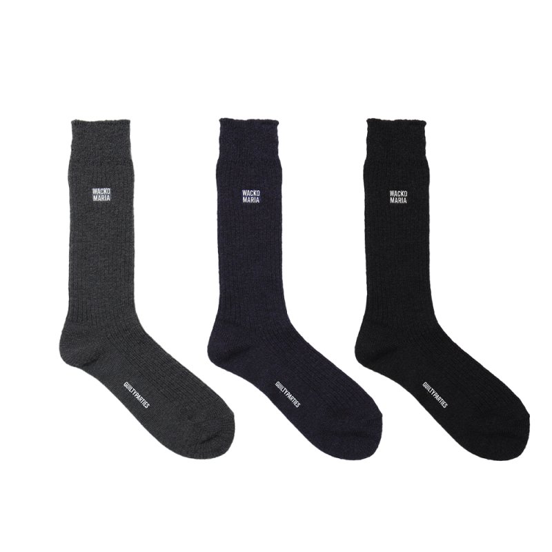 画像1: WACKO MARIA/LOGO SOCKS（各色）［ロゴソックス-23秋冬］