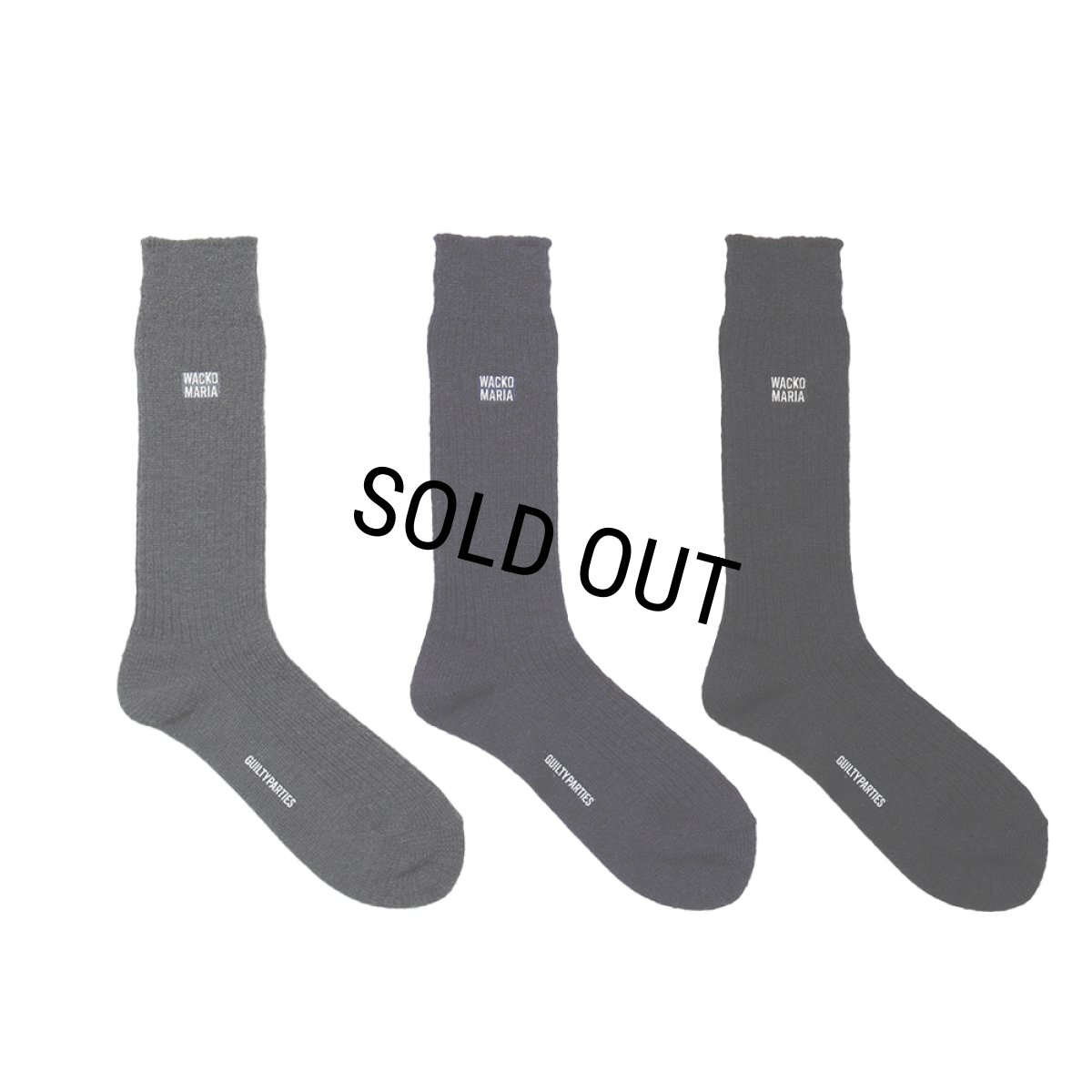 画像1: WACKO MARIA/LOGO SOCKS（各色）［ロゴソックス-23秋冬］ (1)