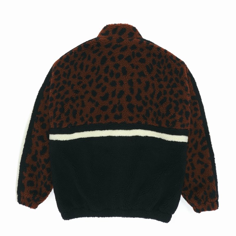 画像2: WACKO MARIA/LEOPARD BOA TRACK JACKET（BROWN）［レオパードボアトラックJKT-23秋冬］