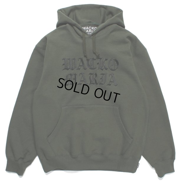 画像1: WACKO MARIA/HEAVY WEIGHT PULL OVER HOODED SWEAT SHIRT（GREEN）［プルオーバーパーカー-23秋冬］