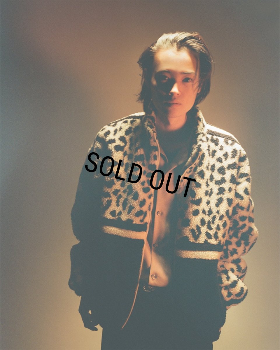 画像3: WACKO MARIA/LEOPARD BOA TRACK JACKET（WHITE）［レオパードボアトラックJKT-23秋冬］ (3)