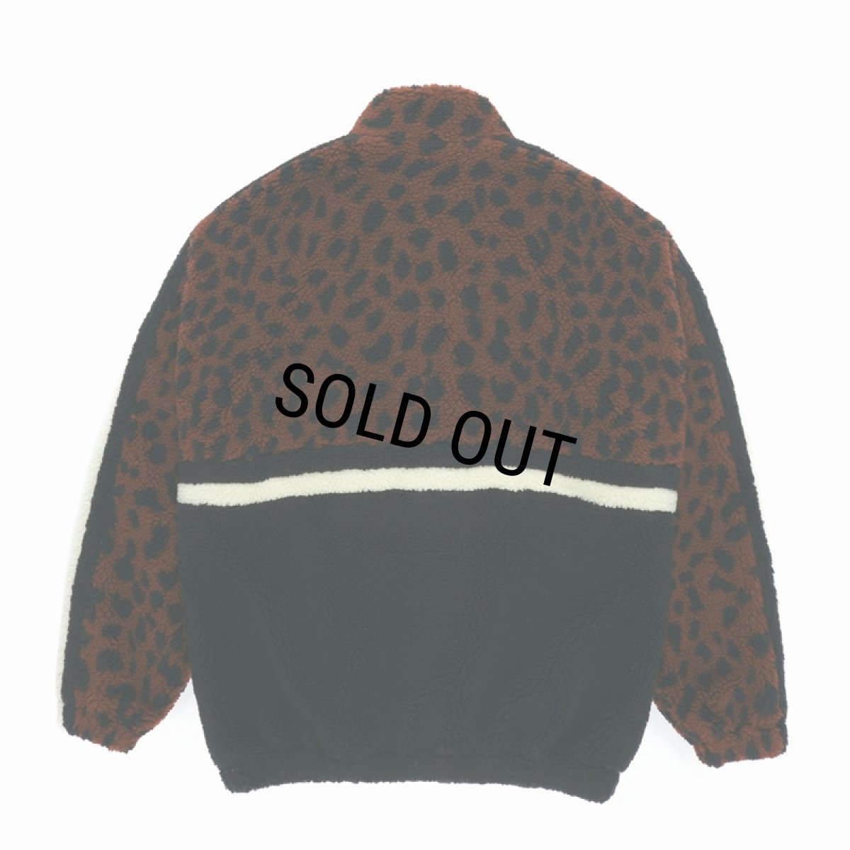 画像2: WACKO MARIA/LEOPARD BOA TRACK JACKET（BROWN）［レオパードボアトラックJKT-23秋冬］ (2)
