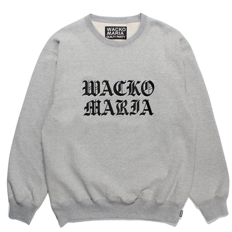 画像1: WACKO MARIA/HEAVY WEIGHT CREW NECK SWEAT SHIRT（GRAY）［クルーネックスウェット-23秋冬］