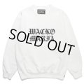 WACKO MARIA/HEAVY WEIGHT CREW NECK SWEAT SHIRT（WHITE）［クルーネックスウェット-23秋冬］