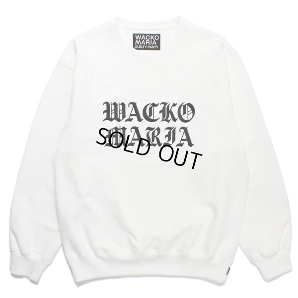 画像1: WACKO MARIA/HEAVY WEIGHT CREW NECK SWEAT SHIRT（WHITE）［クルーネックスウェット-23秋冬］