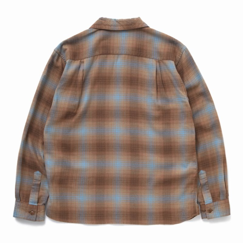画像2: 【30%OFF】RATS/COTTON RAYON CHECK SHIRT（BROWN CHECK）［コットンレーヨンチェックシャツ-23秋冬］