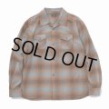 【30%OFF】RATS/COTTON RAYON CHECK SHIRT（BROWN CHECK）［コットンレーヨンチェックシャツ-23秋冬］