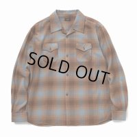 【30%OFF】RATS/COTTON RAYON CHECK SHIRT（BROWN CHECK）［コットンレーヨンチェックシャツ-23秋冬］