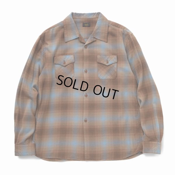画像1: 【30%OFF】RATS/COTTON RAYON CHECK SHIRT（BROWN CHECK）［コットンレーヨンチェックシャツ-23秋冬］