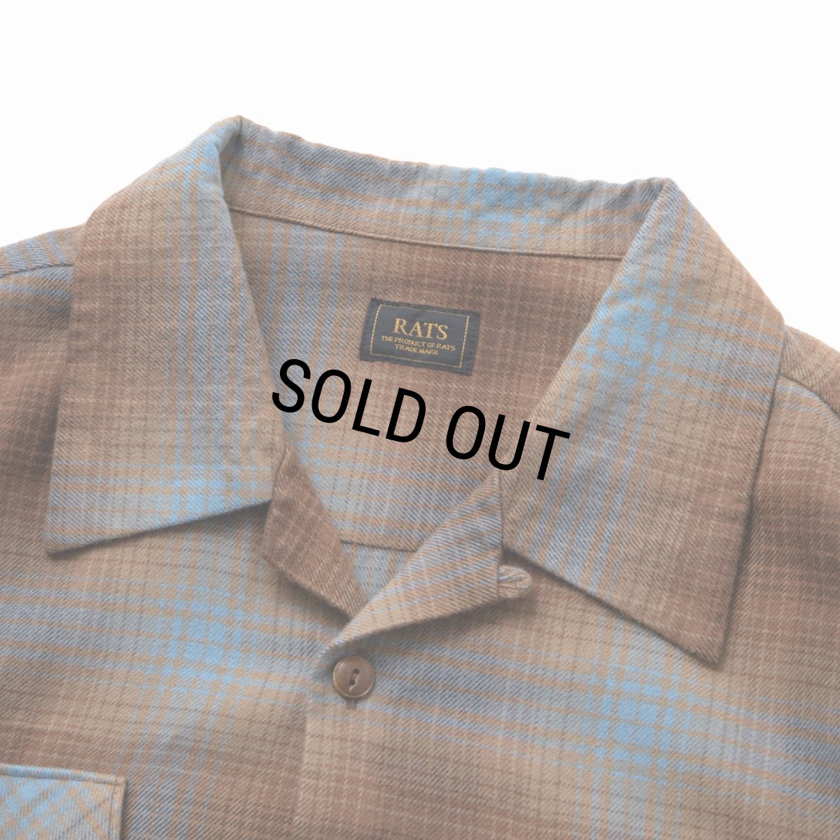 画像3: 【30%OFF】RATS/COTTON RAYON CHECK SHIRT（BROWN CHECK）［コットンレーヨンチェックシャツ-23秋冬］ (3)