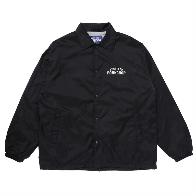 画像1: PORKCHOP/3D B&S COACH JKT（BLACK）［コーチJKT-23秋冬］