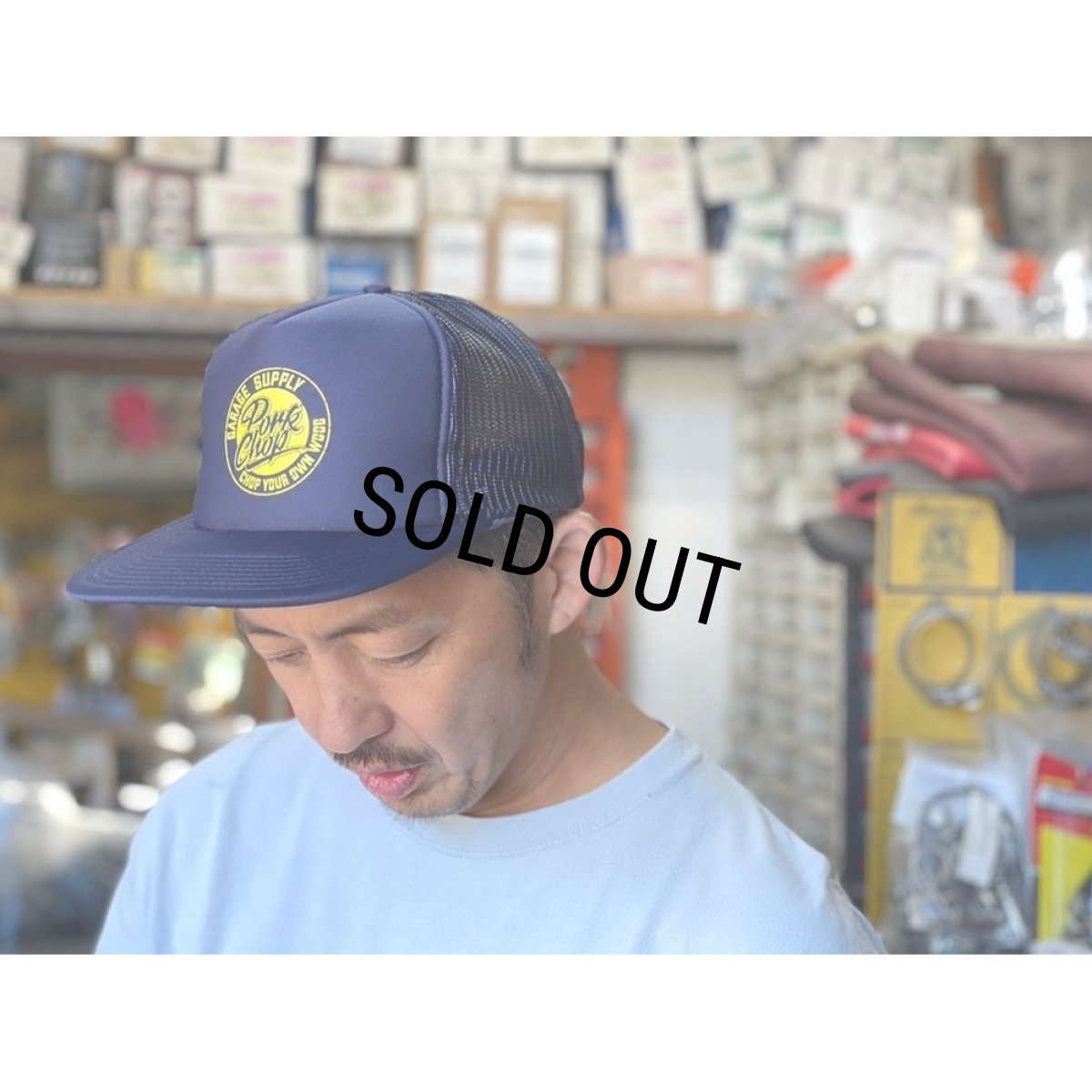画像5: PORKCHOP/STENCIL CS MESH CAP（NAVY）［メッシュキャップ-23秋冬］ (5)