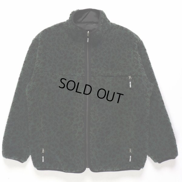 画像1: WACKO MARIA/REVERSIBLE LEOPARD BOA FLEECE JACKET（GREEN）［リバーシブルレオパードボアフリースJKT-23秋冬］