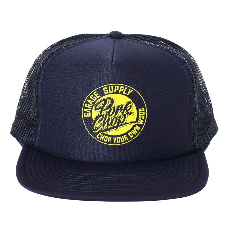 画像1: PORKCHOP/STENCIL CS MESH CAP（NAVY）［メッシュキャップ-23秋冬］