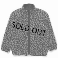 WACKO MARIA/REVERSIBLE LEOPARD BOA FLEECE JACKET（GRAY）［リバーシブルレオパードボアフリースJKT-23秋冬］