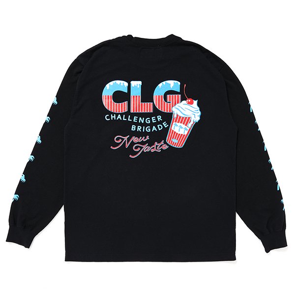 画像1: CHALLENGER/L/S ICECREAM TEE（BLACK）［プリント長袖T-24春夏］