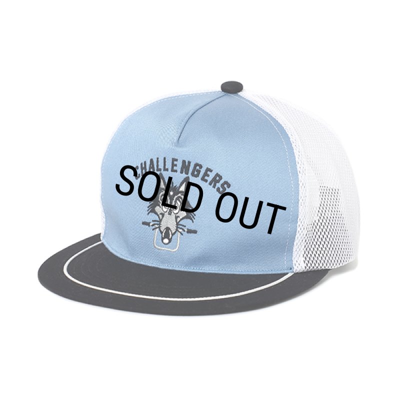 CHALLENGER/WOLF MC MESH CAP（BLUE GRAY）［ウルフMCメッシュキャップ