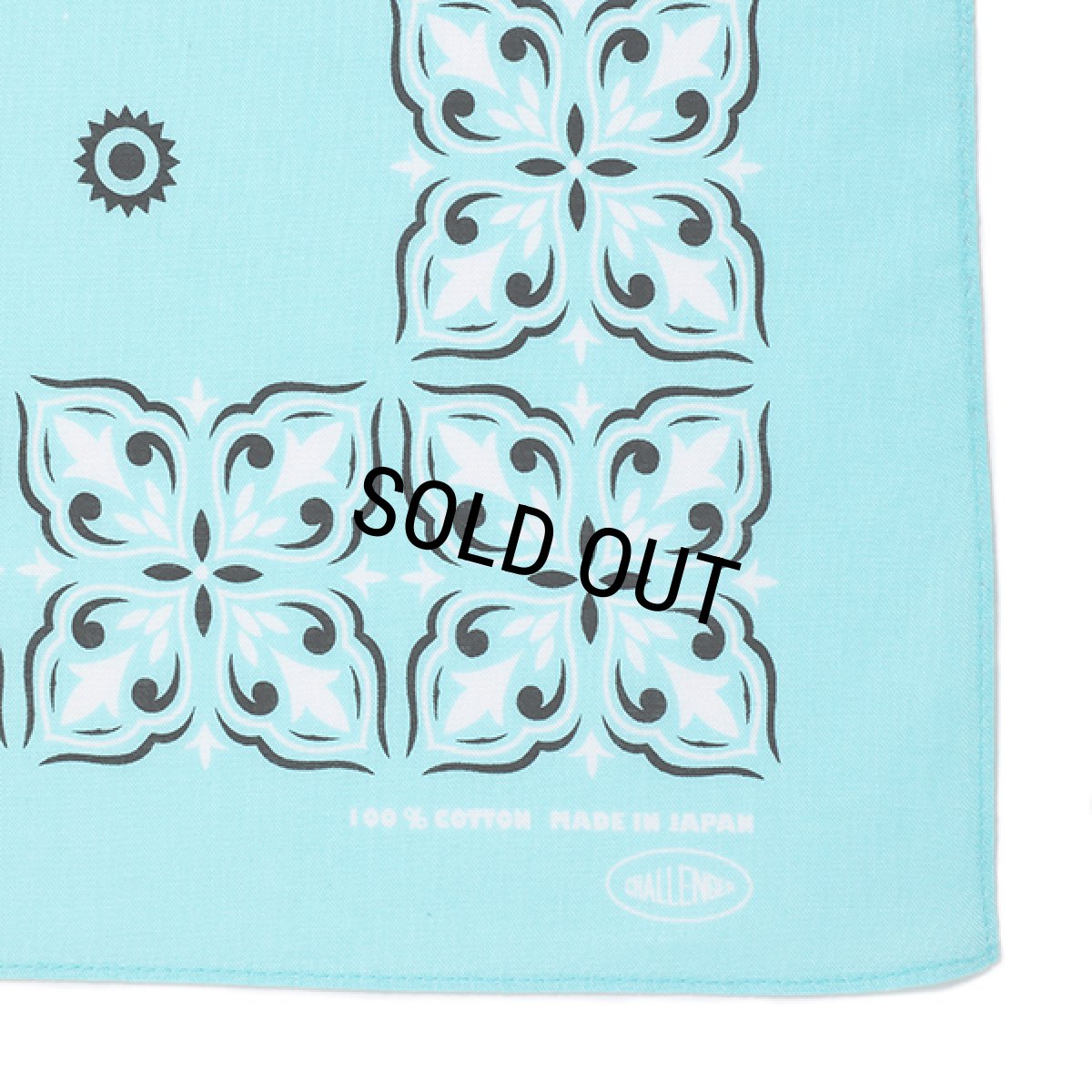 画像2: CHALLENGER/HIBISCUS BANDANA（LT BLUE）［ハイビスカスバンダナ-24春夏］ (2)