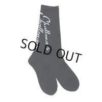 CHALLENGER/VERTICAL LOGO SOCKS（BLACK）［ヴァーティカルロゴソックス-24春夏］