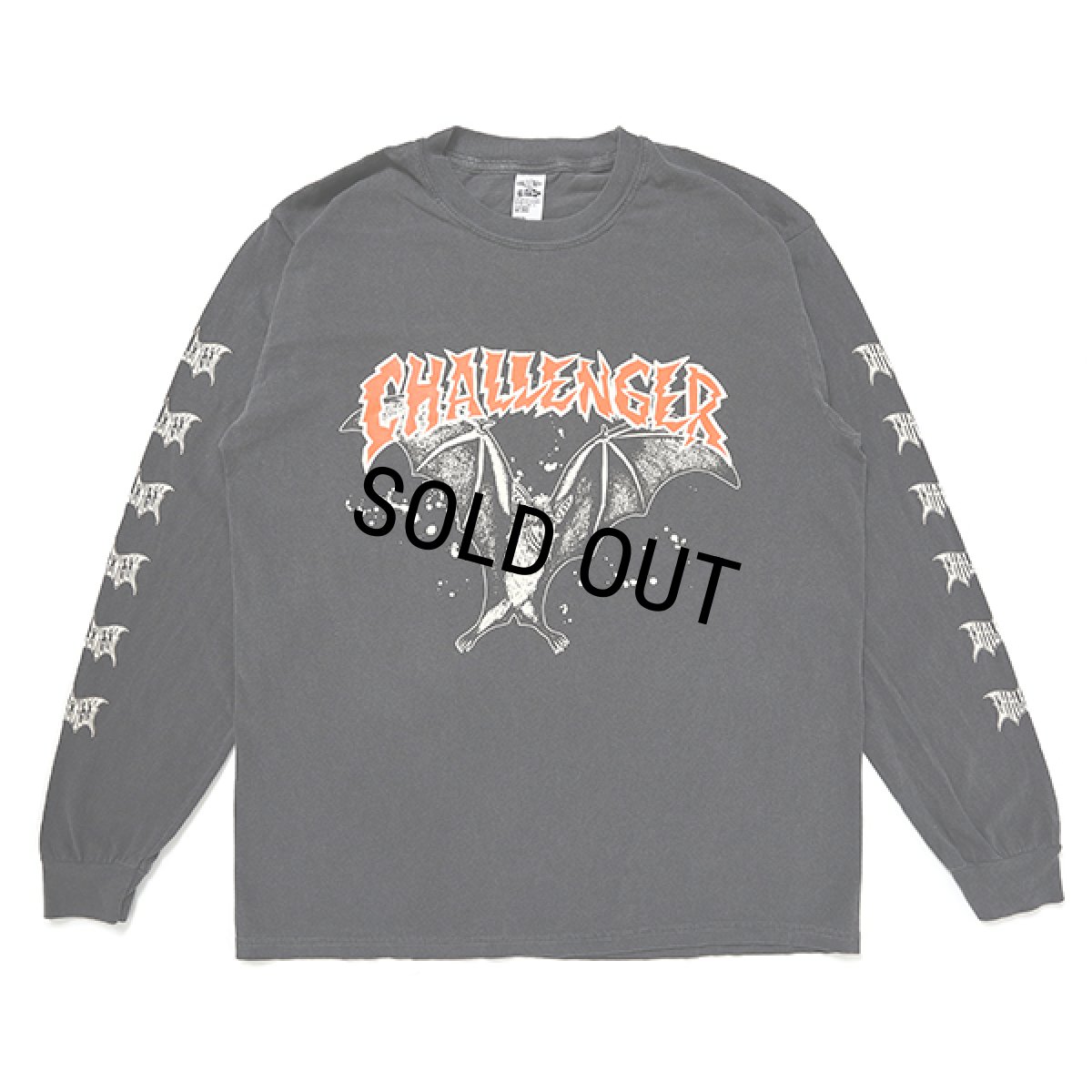 画像1: CHALLENGER/L/S BAT TEE（BLACK）［プリント長袖T-24春夏］ (1)
