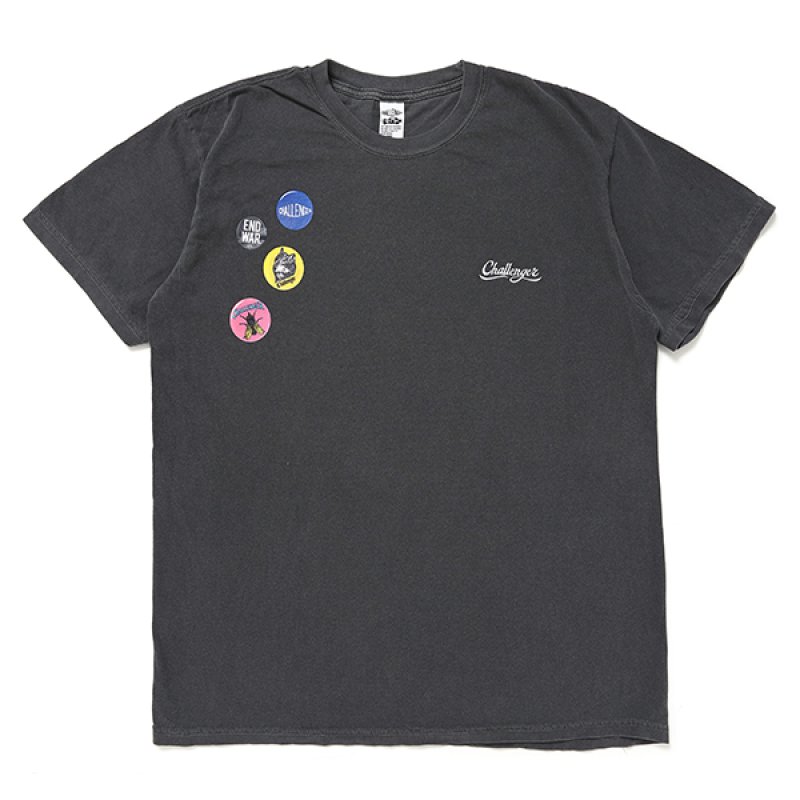画像1: CHALLENGER/BADGE TEE（BLACK）［刺繍+プリントT-24春夏］