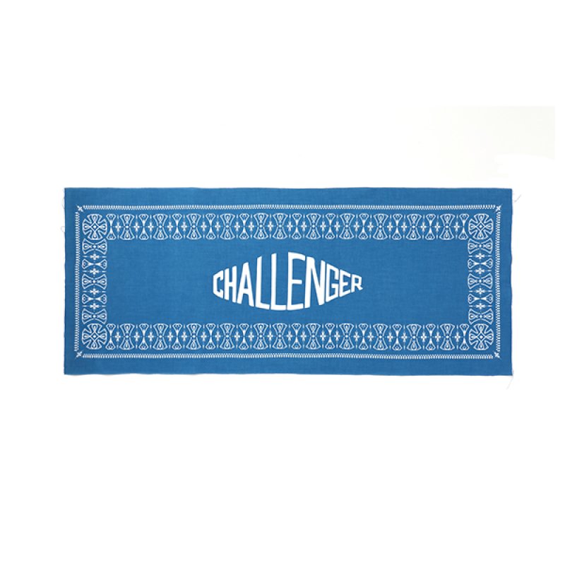 画像1: CHALLENGER/BANDANA TENUGI（BLUE）［手ぬぐい-24春夏］