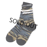 CHALLENGER/CAMO SOCKS（TIGER CAMO）［カモソックス-24春夏］
