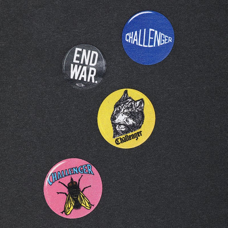 画像3: CHALLENGER/BADGE TEE（BLACK）［刺繍+プリントT-24春夏］