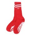 画像1: CHALLENGER/SKULL FOOT SOCKS（RED）［スカルフットソックス-24春夏］ (1)