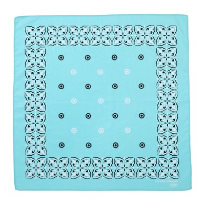 画像1: CHALLENGER/HIBISCUS BANDANA（LT BLUE）［ハイビスカスバンダナ-24春夏］