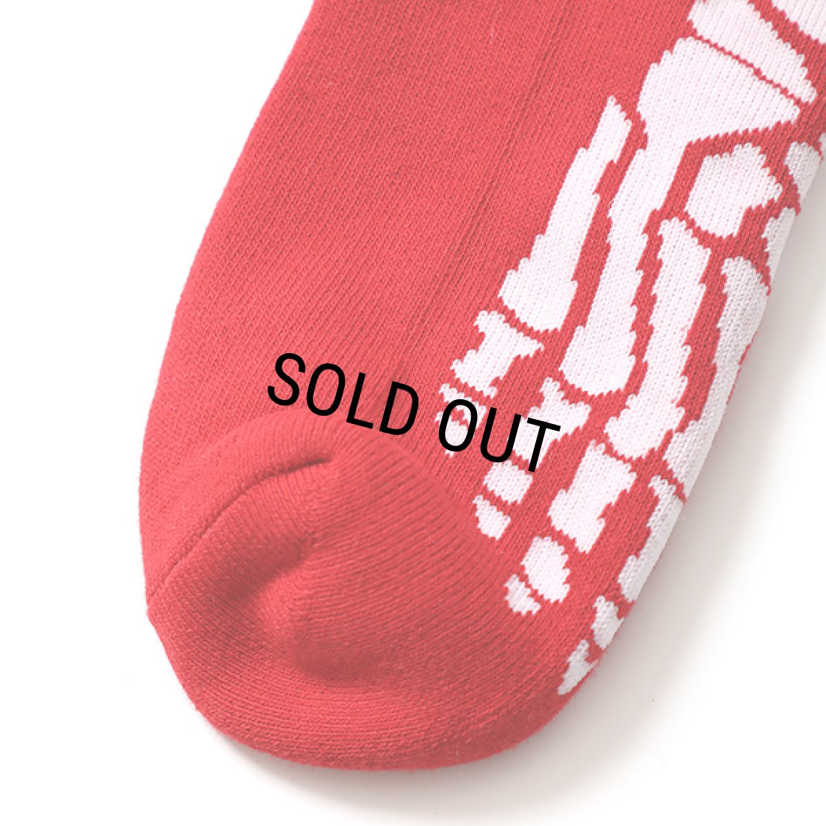 画像4: CHALLENGER/SKULL FOOT SOCKS（RED）［スカルフットソックス-24春夏］ (4)