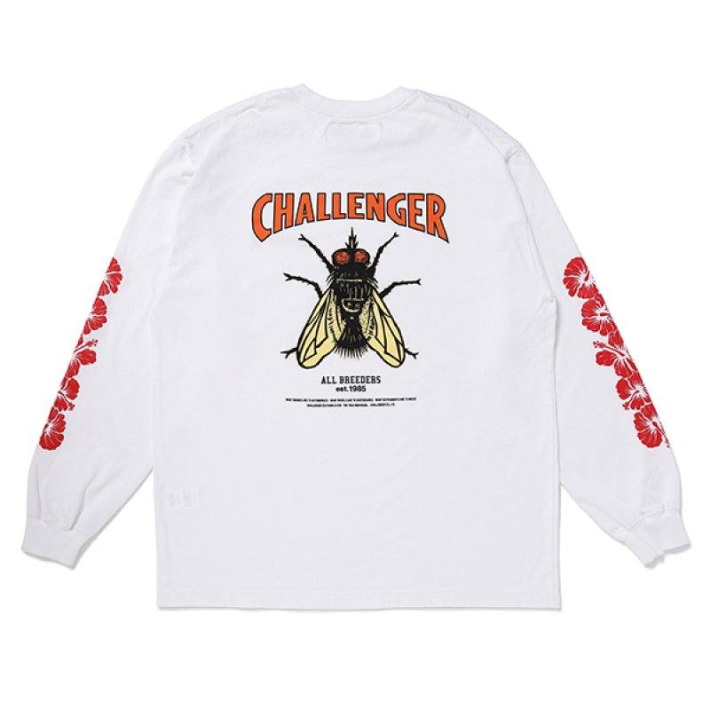 画像2: CHALLENGER/L/S HIBISCUS TEE（WHITE）［プリント長袖T-24春夏］